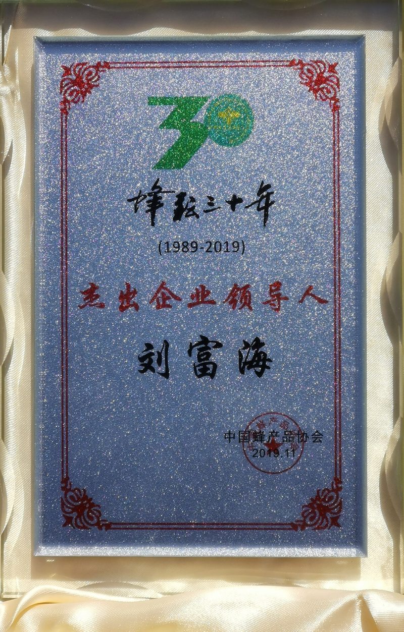 榮獲“杰出企業(yè)領(lǐng)導(dǎo)人”稱(chēng)號(hào)
